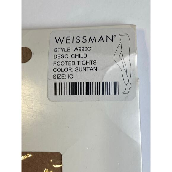 Weissman Suntan Footed Tights Size Intermediate Child IC New in Package - Picture 2 of 6